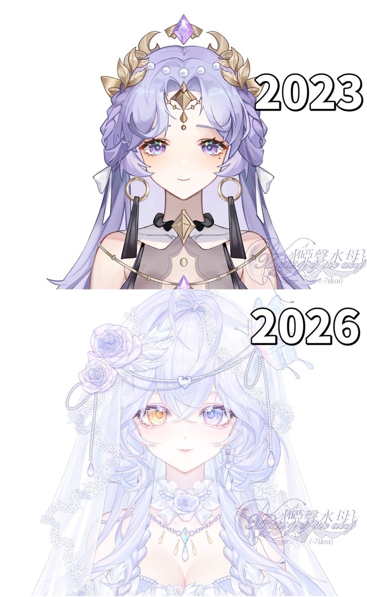 Tsukikiii's tweet photo. 3 years passed in a flash!
Put these all together for a quick comparison since they share the same purple palette~
Anyway, tysm to all my lovely clients and mutuals for sticking by me, spoiling me, and commissioning me all this time! (´,,•ω•,,)
#Live2D #Live2DWIP #Vtuber https://t.co/6WTsFmGEPN