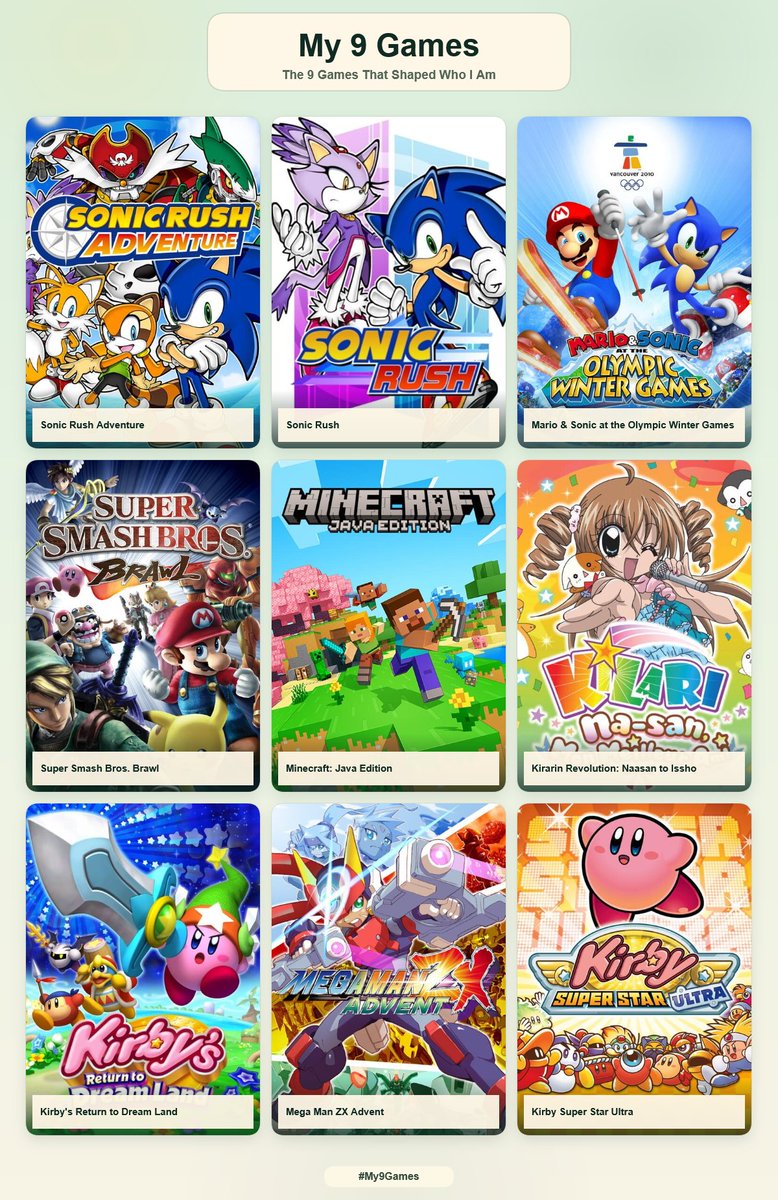 necromancur's tweet photo. 9 games that shaped who i am ☆ https://t.co/F0CHGDPlpP