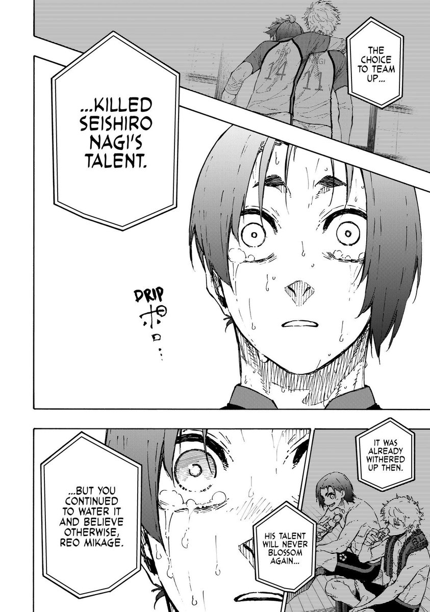 Nagimypookie's tweet photo. Truly hope everything Ego said to Nagi in Ch299 wasn't "part of his plan" to wake him up
For ONCE Ego needs to be wrong &amp; have truly misjudged Nagi
Getting tired of seeing "unexpected" events that were actually planned by Ego all along &amp; havin him portrayed as a omniscient god😒 https://t.co/8y5NNqouvz