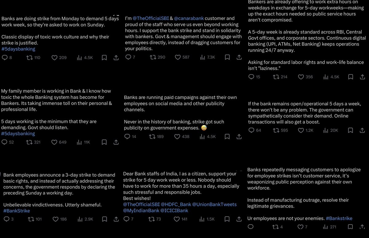 Aiiboa_Aiboc's tweet photo. These are not AI-generated opinions. These are real voices from real customers.

Our customers understand bankers better than any carefully crafted PR campaign ever could. They see the long hours, the pressure, the sacrifices—and they understand why the demand for a 5-day banking week matters.

Our customers understand us better. And they are saying it loud.

#5DaysBanking 
#AIBOC