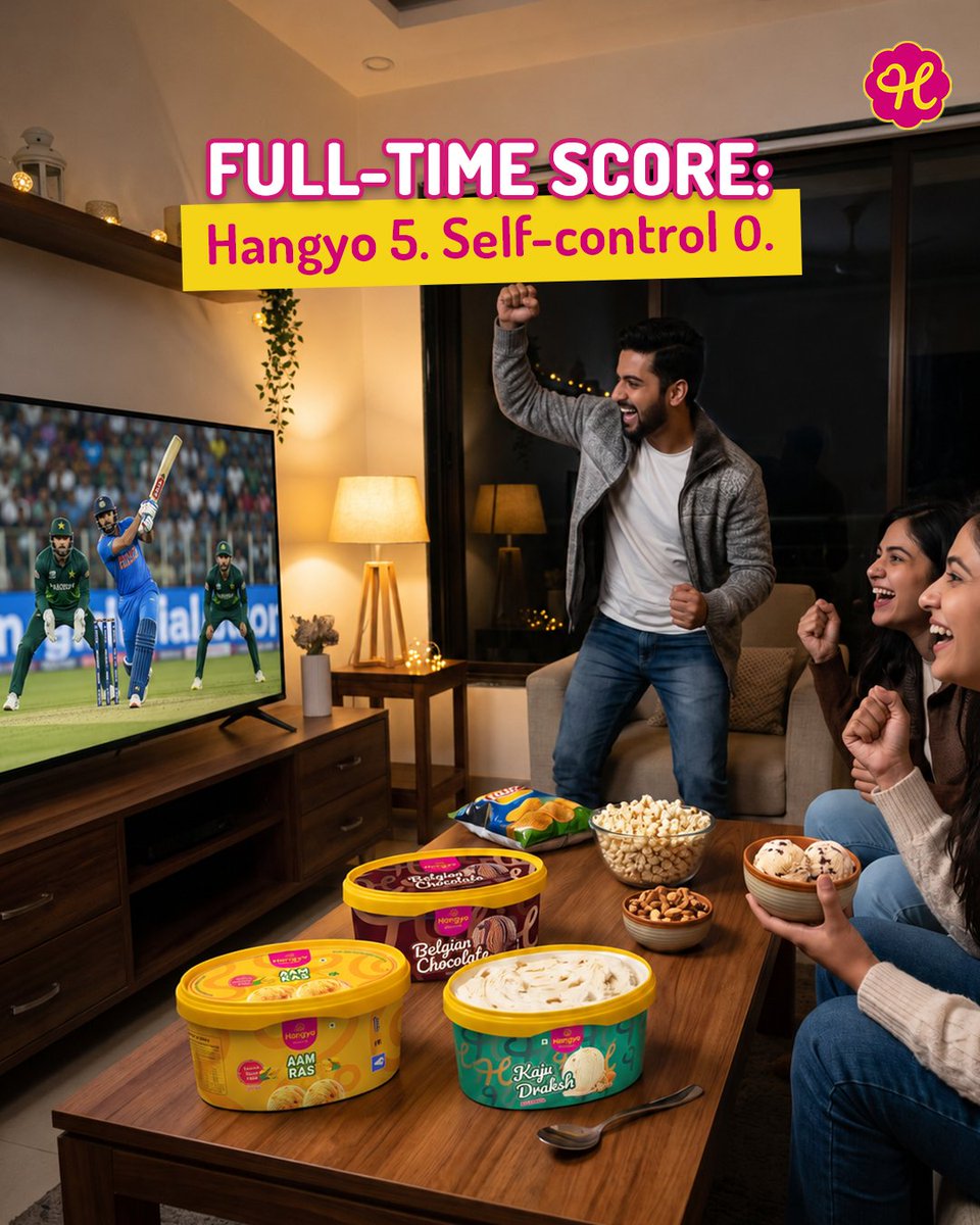 HangyoIceCream's tweet photo. The match lasted 90 minutes.
The Hangyo tubs barely made it to half-time. 🍦⚽
Some cravings simply don’t wait for the final whistle.
#Hangyo #MadeCreamyMadeHappy #IceCream https://t.co/BLA1Wak5iJ
