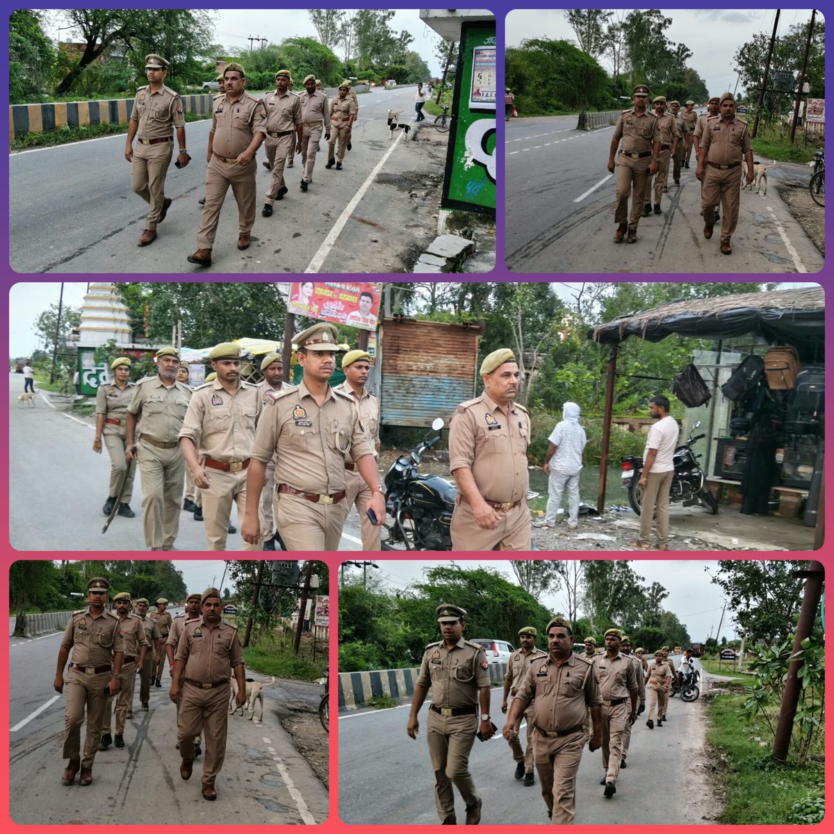 bandapolice's tweet photo. #bandapolice पुलिस अधीक्षक बांदा #पलाश_बंसल के निर्देशन में जनपद में शांति एवं कानून व्यवस्था बनाए रखने हेतु थाना कोतवाली देहात पुलिस द्वारा की गई पैदल गश्त। इस दौरान संदिग्ध व्यक्तियों एवं वाहनों को किया गया चेक। साथ ही आमजन से किया गया संवाद।
#FootPatrolling 
#UPPolice https://t.co/wzoSMlcLI2