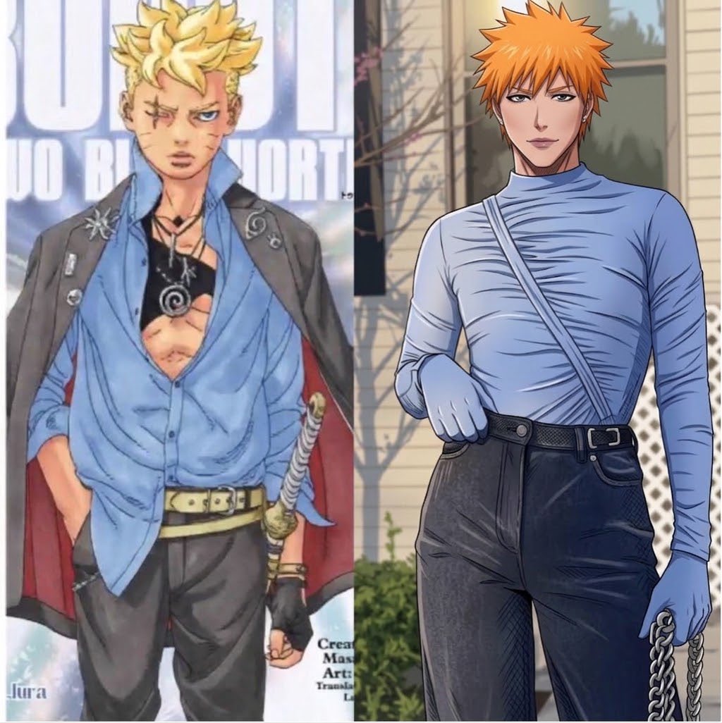 NarutoDefender's tweet photo. Orange hair actually fits ichigo more don’t you think? https://t.co/sAAHtRiySv