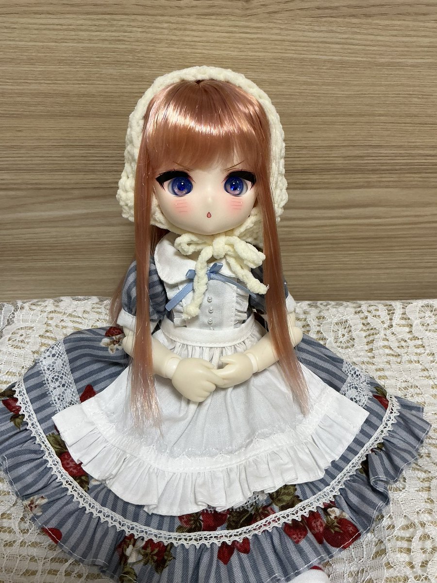 mi_yume_D's tweet photo. Youtubeで可愛い帽子見つけたから編んでみた！
糸足りなくてくま耳付けられなかったし、よくみたら粗もあるけど、うちのこに何か作ってあげる楽しさをはじめて実感できたの嬉しかったな☺️
今度毛糸買い足してみんなでお揃い作りたいな🧶 https://t.co/tDaPfdZruk