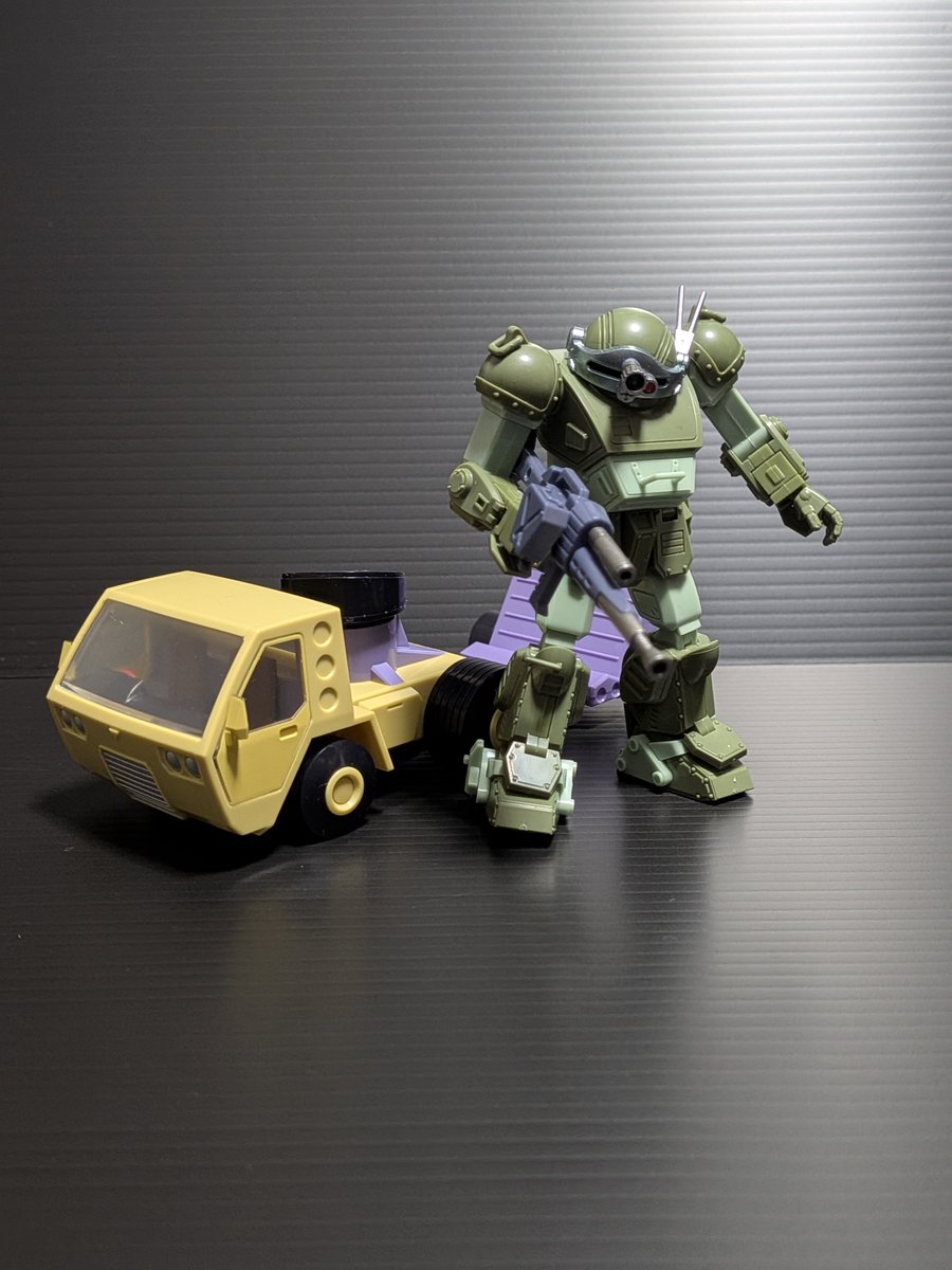 tkt8416's tweet photo. 開封〜。
味のあるトラックに味のあるロボ。 #TSPARK #TOYRISE #ボトムズ https://t.co/SXdi9NHsNi