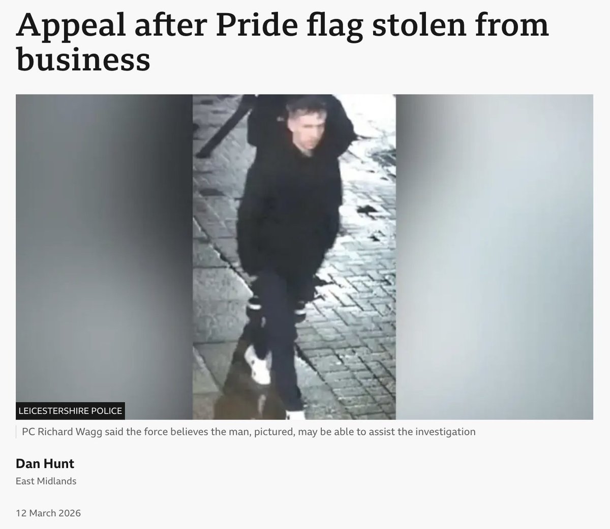 ripx4nutmeg's tweet photo. Last September, a small boat migrant dragged a 14-year-old girl to some bushes and raped her. He was not jailed - instead he had to take lessons on consent.

The BBC did not cover this story - but has covered at least six cases of Pride flags getting damaged or stolen since then. https://t.co/68u2Zq5vwU