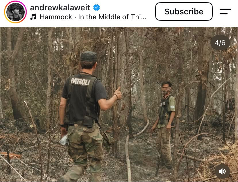 LambeSahamjja's tweet photo. guys lu pada tau gak nih andrew kalaweit share update udah hampir 1 bulan team kalaweit dan anua bareng masyarakat lawan api

api hampir gk bisa di kalahin

jadinya mereka buat sekat doang agar tidak merambah 

mereka bikin sekat bakar dan patroli 24 jam buat mastiin api gak nyebrang masuk ke kawasan ruji
kawasan ruji itu rumah buat orangutan dan satwa liar lainnya

andrew bilang perjuangan ini gak bisa dilakuin sendirian dan dia makasih atas semua bantuan dan dukungan yang dikasih

dia bilang perjuangan masih panjang karena musim kemarau juga masih panjang

patroli 24 jam bakal terus mereka lakuin buat jaga kawasan ruji tetap aman dari api