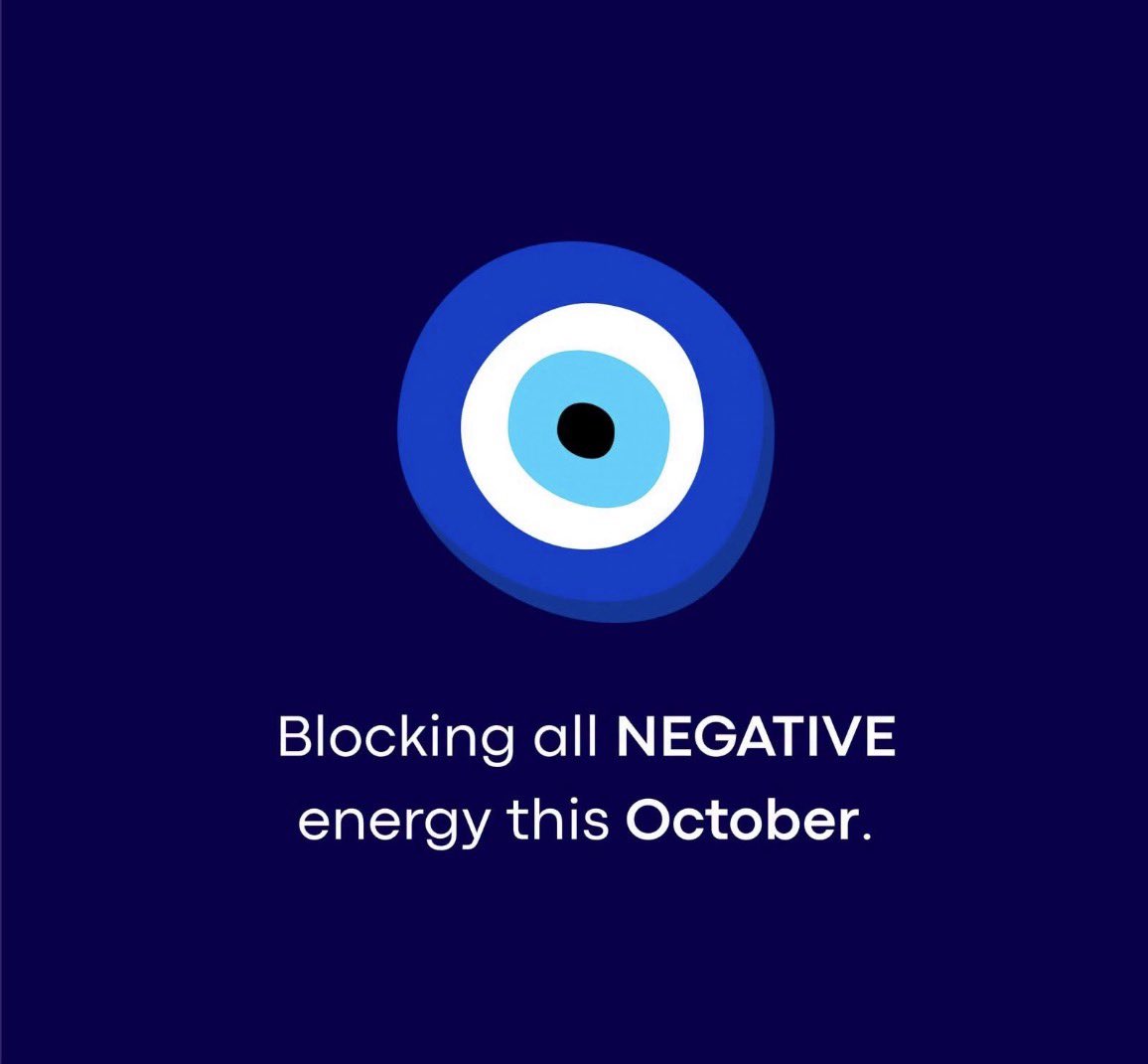 rvinjayx_'s tweet photo. Blocking all NEGATIVE energy this October. 🧿 https://t.co/tjKiRappbr