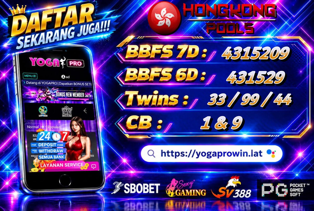 Yoga_Corp's tweet photo. GAMES TARUHAN ONLINE TERBESAR & TERPERCAYA SE-ASIA
#YOGAGROUP
SUDAH TERBUKTI PALING AMAN & GACOR
LINK LOGIN : https://t.co/NCLaomywXK
#Sdypools #SdyLotto #Hkpools #HkLotto #totomacau #foryoupage #TikTokライブ #TikTokAwards26 #TikTokshop #fypシ #trending2026 #angkajitu #Yogapro https://t.co/9xWXNrCXDD