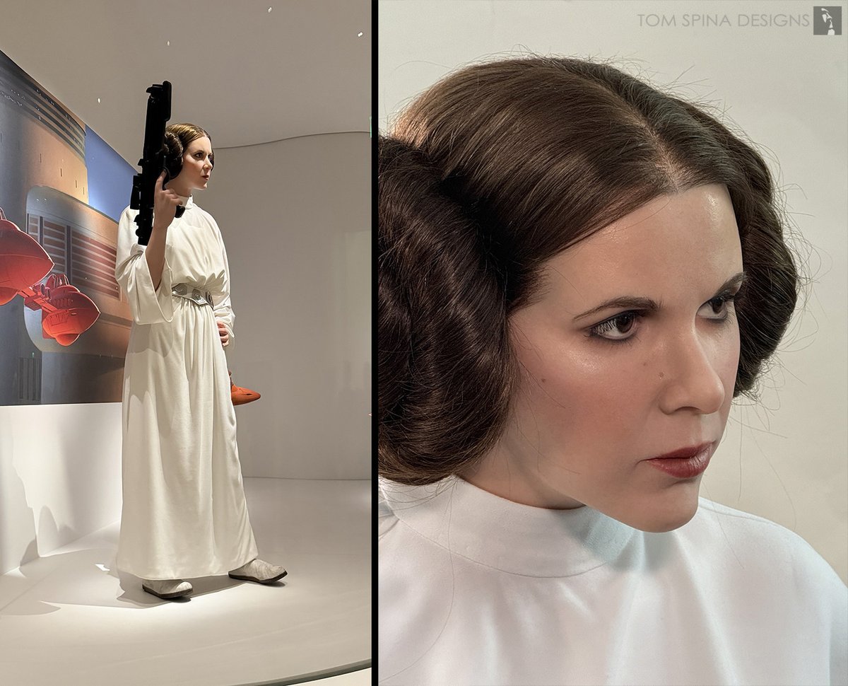 TomSpinaDesigns's tweet photo. We created this life-like wax museum-style statue of #CarrieFisher as #PrincessLeia to fit the screen-used white dress from the end of #TheEmpireStrikesBack. Now on display at @lucasmuseum in Los Angeles: https://t.co/wOywQA4CaN

#StarWars #TomSpinaDesigns https://t.co/RKTwTPhh7i