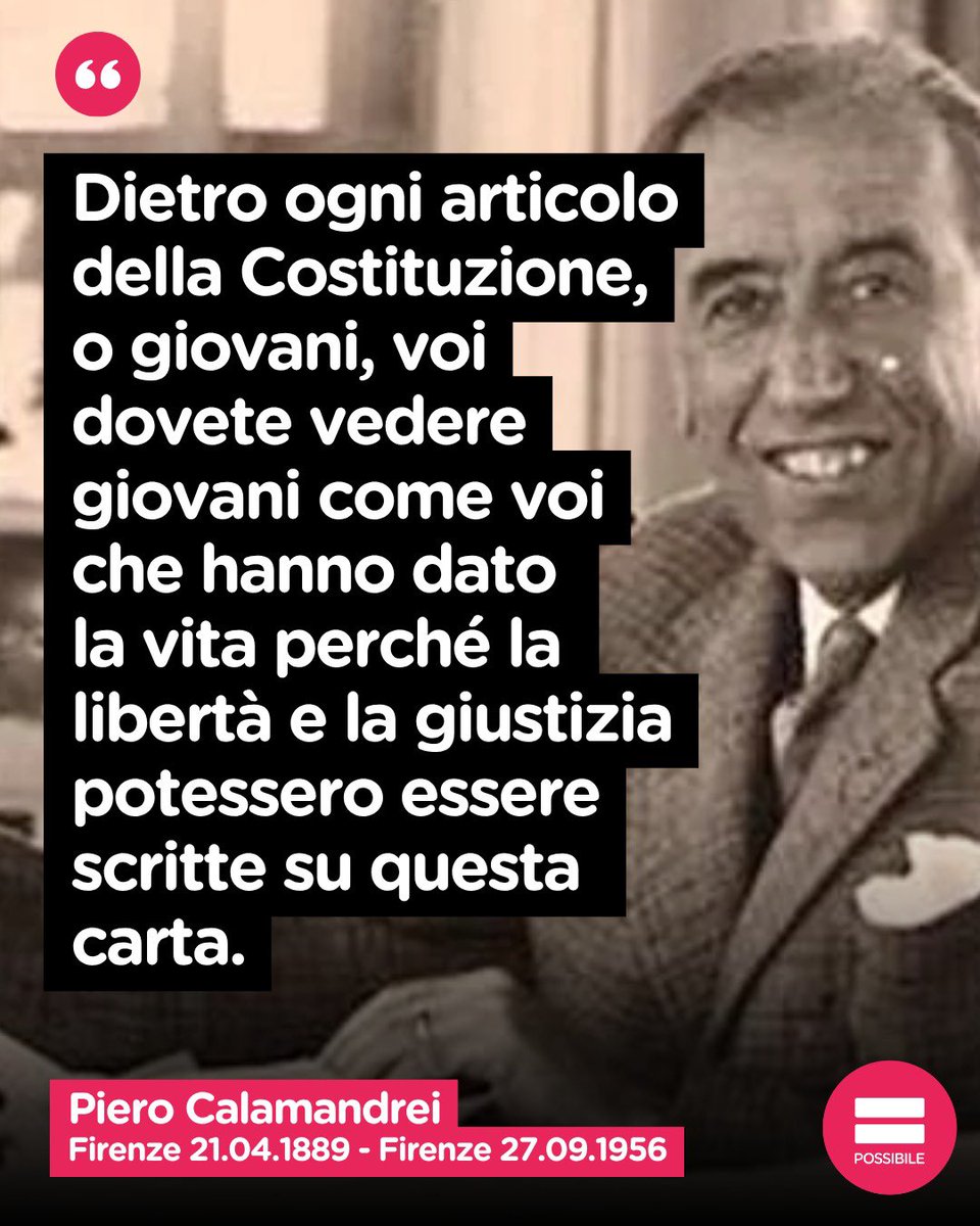PossibileIt's tweet photo. Nel settantesimo anniversario della morte di Pietro #Calamandrei, avvenuta a #Firenze il 27 settembre 1956, che cade nello stesso anno dell’ottantesimo anniversario della nascita della Repubblica italiana, vogliamo ricordarne la figura e l’impegno civile. https://t.co/bVPHBDfofD