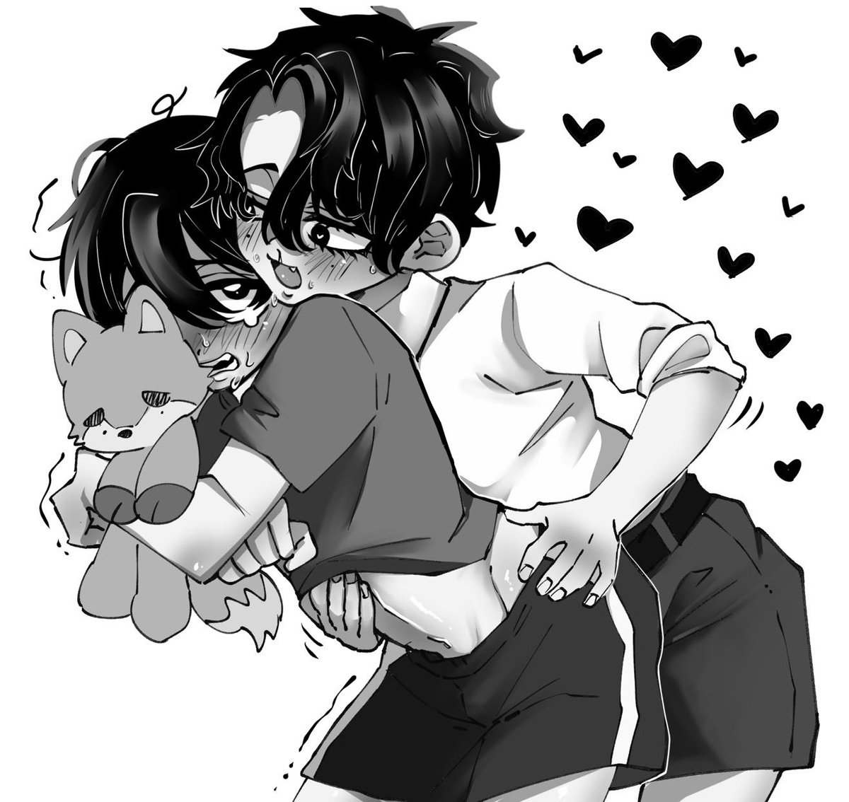 rw6m554's tweet photo. 創作相手の子が神すぎるショタ心中をくれた♡♡🫀🔪♡（同い年に年齢操作） https://t.co/6lNT4UwcM9