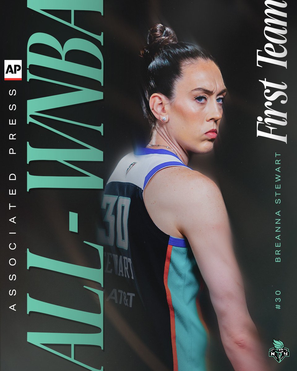 nyliberty's tweet photo. Always in the first-team conversation 🍷

Congrats to @breannastewart on another @AP All-WNBA First Team honor!👏 https://t.co/KHd10WMsXf
