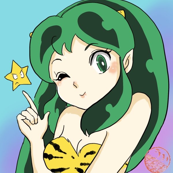 umigasuki8's tweet photo. 9/27　お題は「ウインク」てことで、ウインクしてるラムちゃんです〜
２１時45分から〜２２時４５分　若干フライングかな？
@ranmawandoro
#高橋留美子5作品版深夜の真剣お絵描き60分一本勝負 https://t.co/2YYIo9sWjW