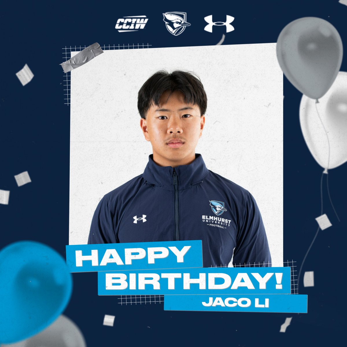 ElmhurstU_FB's tweet photo. Happy Birthday Jaco!

#THEBLUEJAYWAY https://t.co/TfZhUPUGKv
