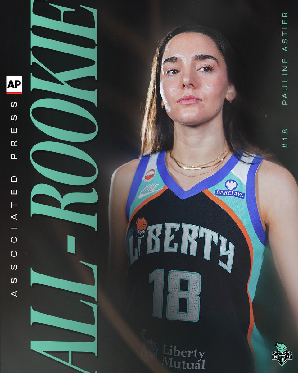 nyliberty's tweet photo. A much deserved @AP All-Rookie team honor for THE ROOK🔥

CONGRATS, PAULINE 🙌 https://t.co/x0Uh1NVC9R