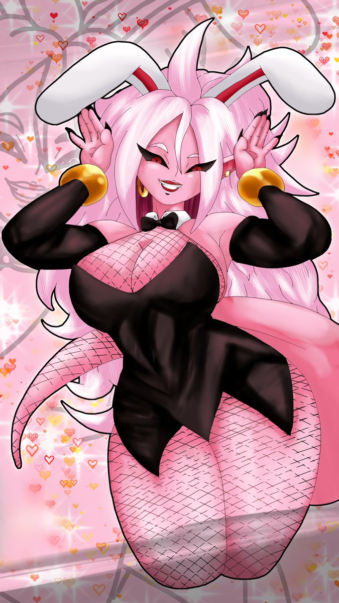 Sape_master's tweet photo. Okay from what i gather from the Bunnysuits A21s

A lot of people only liked the base Majin form and the normal A21

The good one and the super evil one are only liked by true A21/Vomi enjoyers https://t.co/A8rJgissej