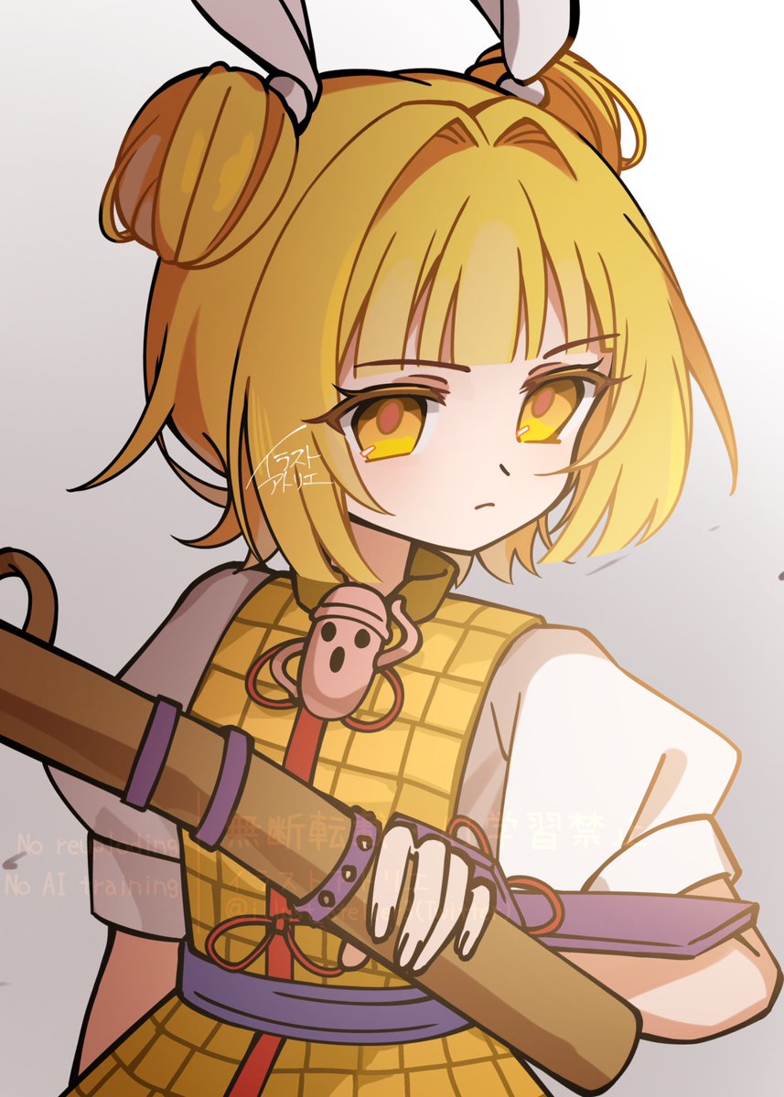 illust_atelier3's tweet photo. ワンドロ＋37分で磨弓を描きました！
毎日ワンドロ523日目です！
#杖刀偶磨弓 https://t.co/J7PVf9uWYh