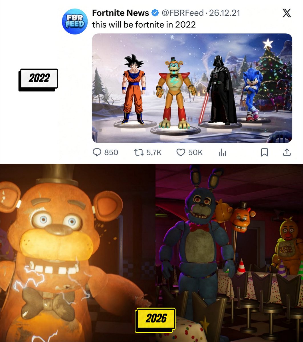 CartoonsOTMoon's tweet photo. La profecía de Fortnite finalmente se hizo realidad. https://t.co/1pctGZhYof