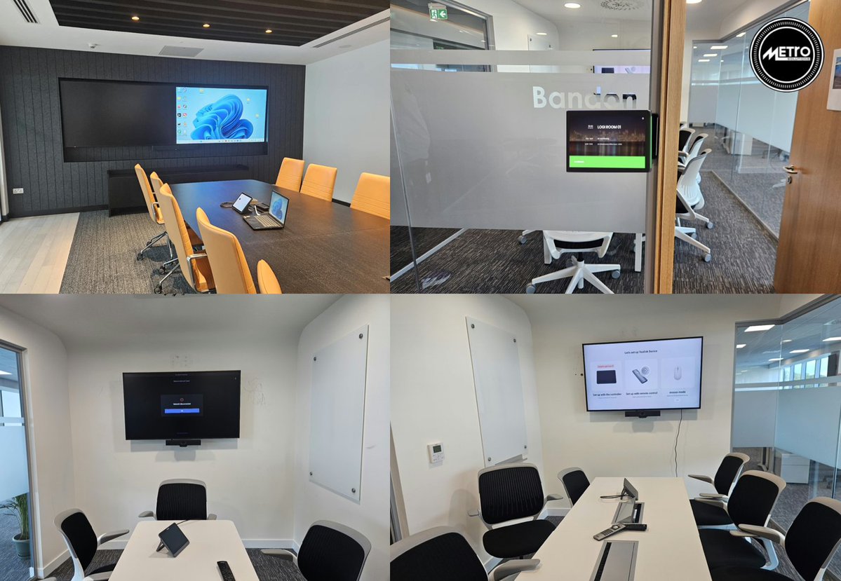 metrosolutionsx's tweet photo. The latest Pro audio visual fit-out from Metro Solutions for One Identity - Cork
Consisting of #iiyama digital screens , #Yealink and a #Logitech Tap scheduler for Room booking.
Contact us: Tel 021 4341123 to learn more.
#Meetingrooms @PSNI_AV https://t.co/QCMghU9Bp8