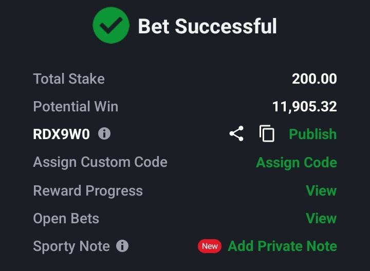 YIELDQUEST_ofc's tweet photo. Sportybet code: RDX9W0

Gambling can ruin you!! Be wise 

Stake what you can afford to lose..
Gamble responsibly https://t.co/WlmT358qYw