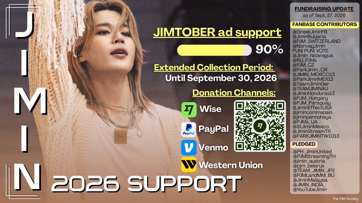PJM_data's tweet photo. 🚨 URGENT

We still need 10% of our goal for Jimtober, and we urgently need your help to make these projects happen for Jimin. Every donation matters!

If you’re able to contribute, please DM @ThePJMSoc_BU / @THEJIMINATION for donation channels. https://t.co/z5dLMjGGIm