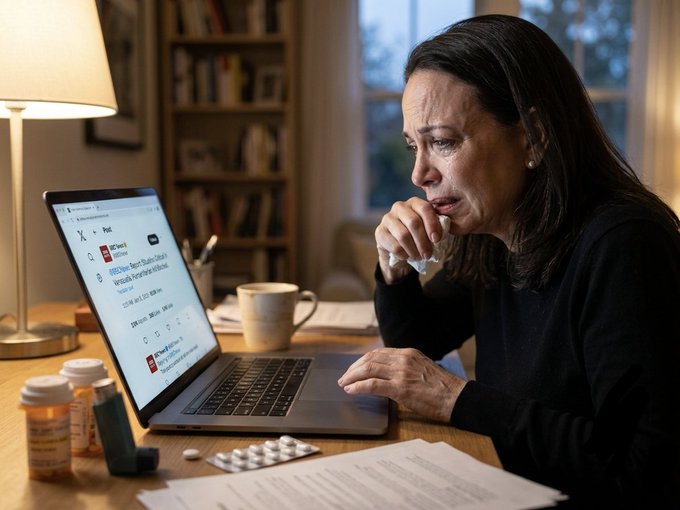 SonPolemicas's tweet photo. María Corina Machado no tiene ningún impedimento para entrar a Venezuela, puede llegar caminando a la frontera si quiere o bajarse de un avión en Maiquetía.
Pero eso acabaría con el show y la telenovela y eso es lo que a ella le gusta, no tiene otra forma de hacer "politica". https://t.co/yVo9wpU9Lu