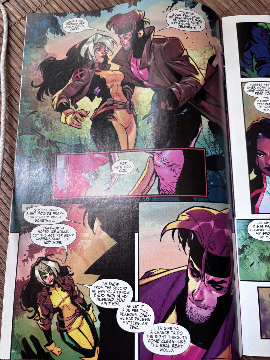 Tashster's tweet photo. one thing this cajun man will do in any universe is be down bad hungry needy and beg for this woman.
#xspoilers #gambit #gambitgone #xmen #rogue #romy. https://t.co/OcnktrOoNS