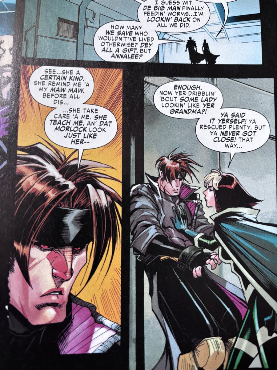 Tashster's tweet photo. one thing this cajun man will do in any universe is be down bad hungry needy and beg for this woman.
#xspoilers #gambit #gambitgone #xmen #rogue #romy. https://t.co/OcnktrOoNS