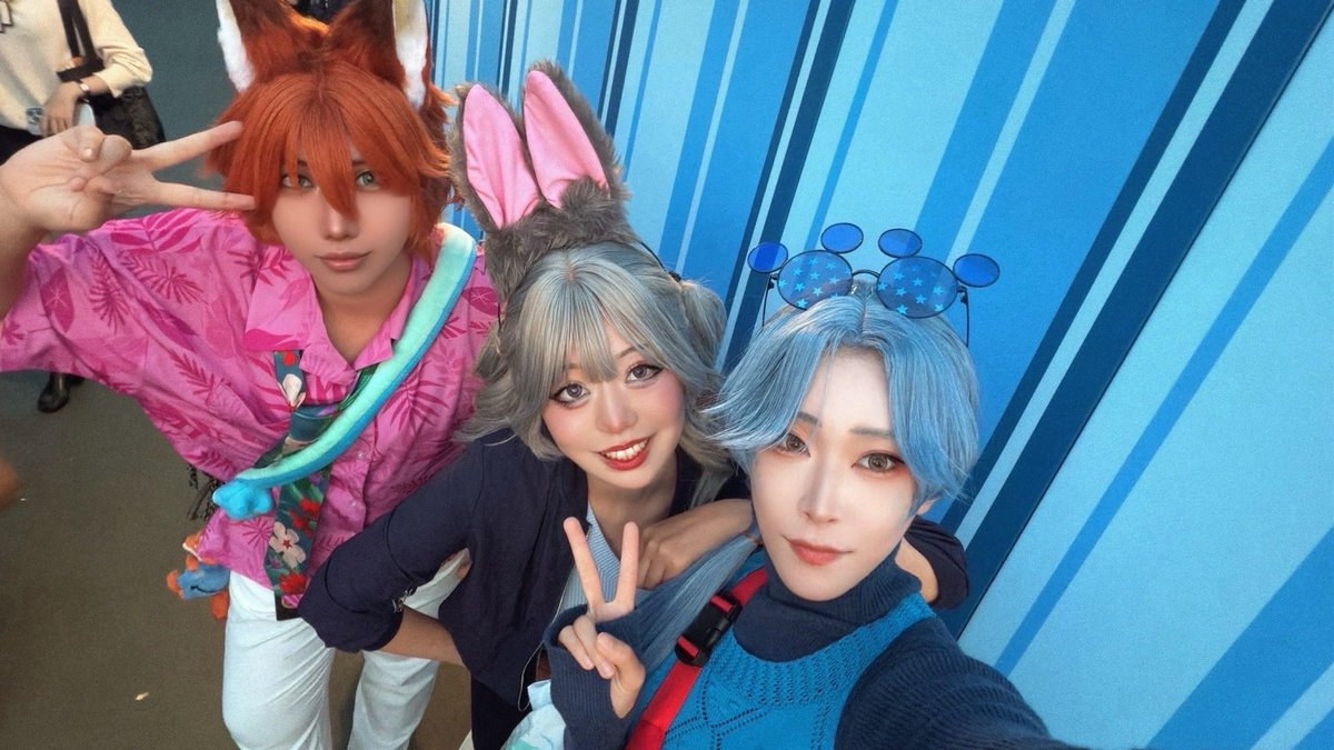 hrhr_26266's tweet photo. ※cos
⚠︎擬人化 / Zootopia2

3人でのお自撮りかわいいでそ〜‼️

 #Dハロ仮装2026 https://t.co/3S3feT1eyL