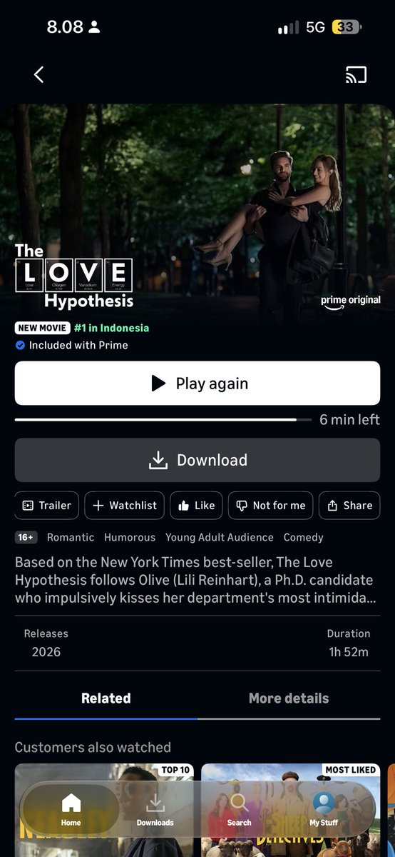 notmuhmo's tweet photo. we just finished watching the love hypothesis and about to start watching second episode of last seen https://t.co/EThKnzBZ7P