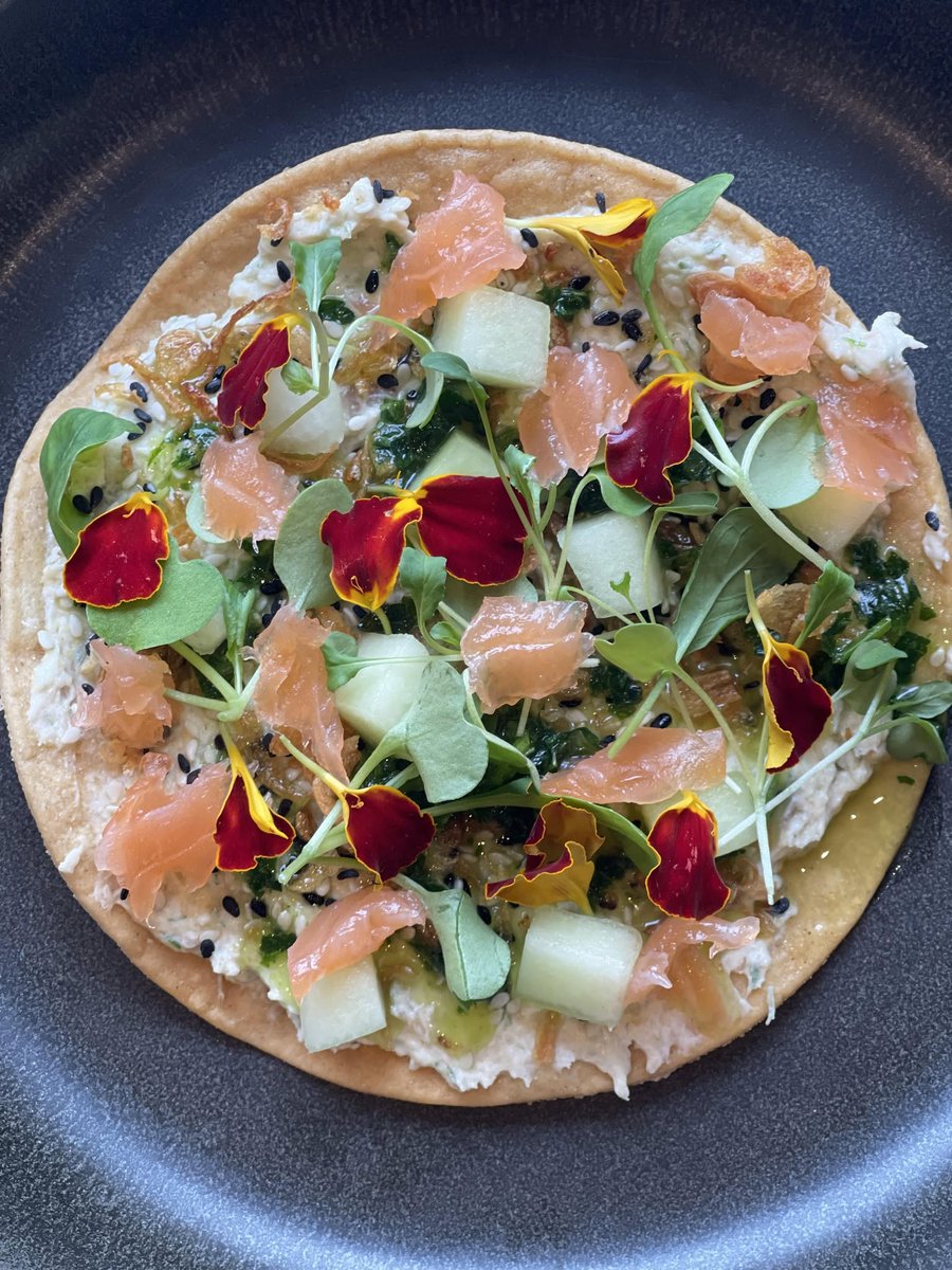 NeutralGroundVA's tweet photo. Sunday Brunch goals achieved.✨ Our Cured Salmon Tostadas feature crispy white corn tortillas, whipped salmon-herb cream cheese, fresh cucumbers, and the perfect dusting of everything spice. https://t.co/olI8C6vPyO