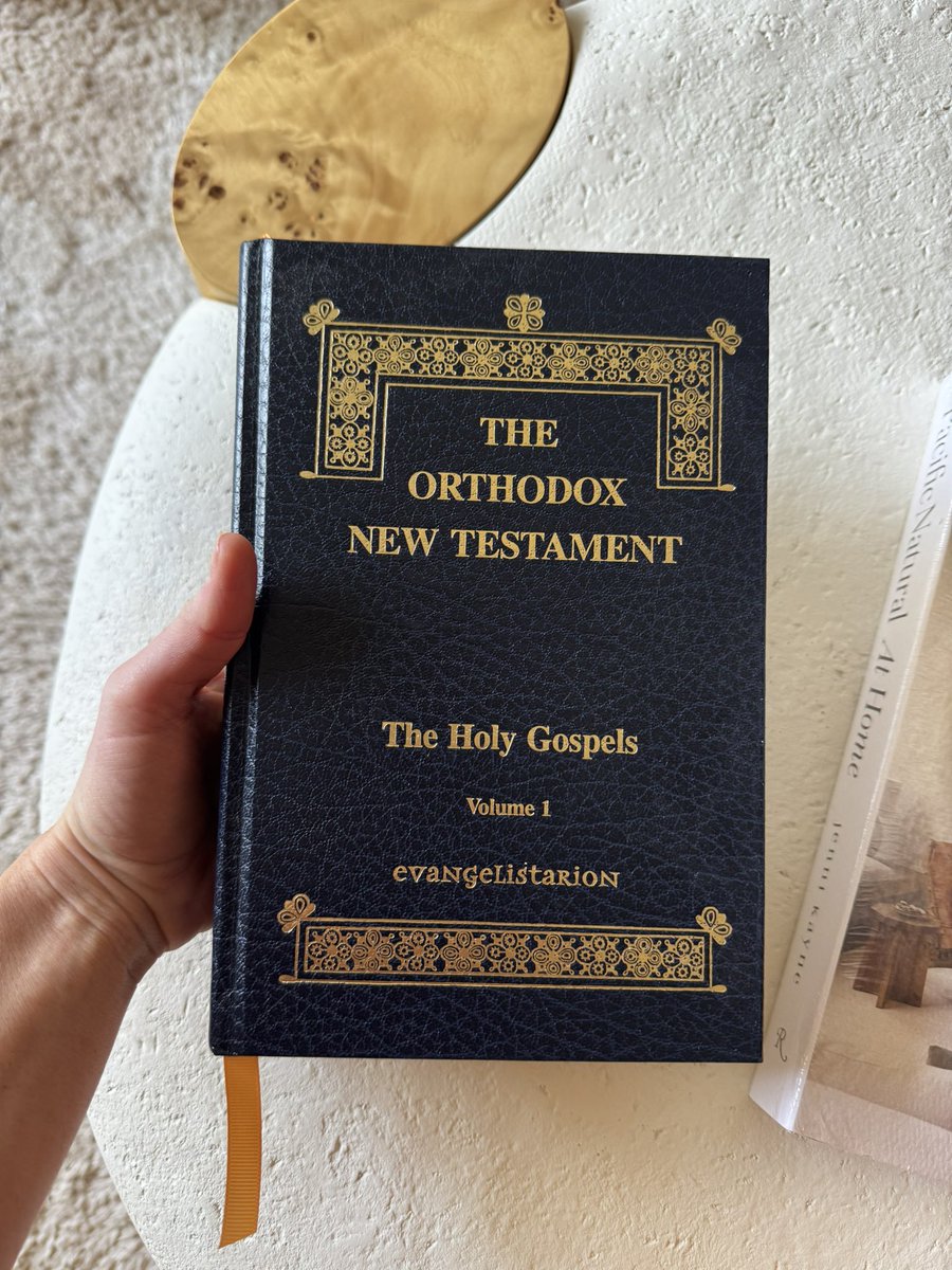 itsmorganariel's tweet photo. I got myself an Orthodox Bible so that I’m no longer subjected to the Schofield dispensationalist commentary notes in my Bible. 

Make sure you get into the word of God today friends. 🕊️ https://t.co/gFEm2peDCQ