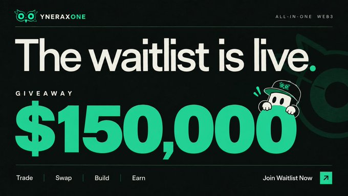 Ronaldroger60's tweet photo. Early User Giveaway  The YneraX One Early User Campaign is live, featuring a total reward pool of $150,000 USDT and 4,000,000 $YNX tokens.  Reward allocation $50,000 USDT for the top 2,000 leaderboard participants. $100,000 USDT distributed to 20,000 randomly 
@yneraxone https://t.co/7HdT46f0BZ