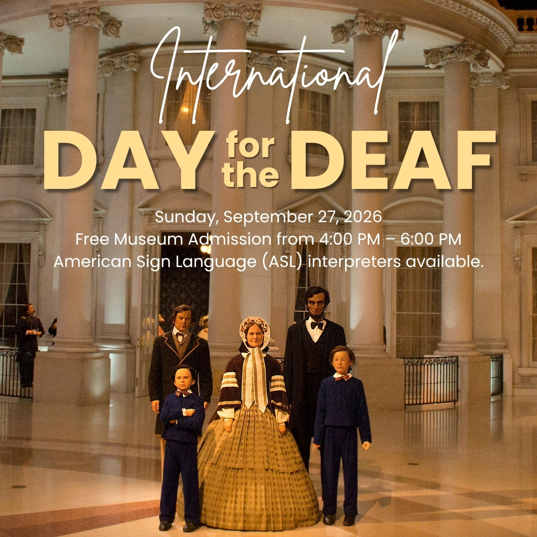 ALPLM's tweet photo. Join us TODAY for International Day for the Deaf!

FREE museum admission from 4–6 p.m., with ASL interpreters available to help make the museum experience more accessible for deaf and hard of hearing visitors and their families.

🔗 https://t.co/r5VKCI49zJ https://t.co/6PgoqQvyTq
