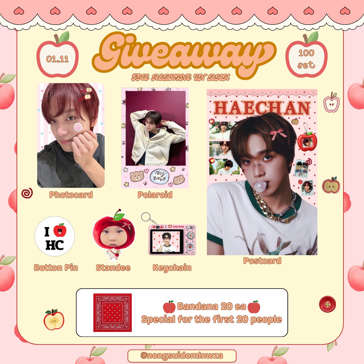 nongsuidomlnwza's tweet photo. ✿ Pls kindly RT ✿
GIVEAWAY THE REDLINE IN BKK
🍎 100 set 🍎

Date : 1 Nov 2026
Location : Thammasat Stadium 
Time : TBA

📌 Rules : Retweet &amp; Show this tweet 📌

Exchange pls DM 💌

#NCT127_5TH_NEOCITY_THE_REDLINE #NCT127_5TH_NEOCITY_BANGKOK_THE_REDLINE #THE_REDLINE_BANGKOK https://t.co/mlQYr0vH3D