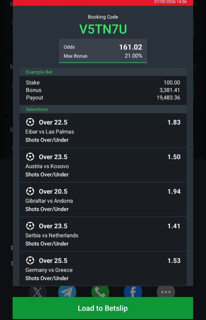 scantyCF's tweet photo. Today Shots ⚽
160 odds✅
Sportybet football code: V5TN7U 💥
........... 
Bet responsibly 💯 
Sporty / Booking / Edit https://t.co/viNh66UTyV