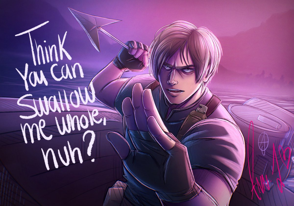 AnneAnnjxx's tweet photo. 🌝✨Maybe 
#ResidentEvil  #leonkennedy #RE4 #art https://t.co/MIFRmK5JR7