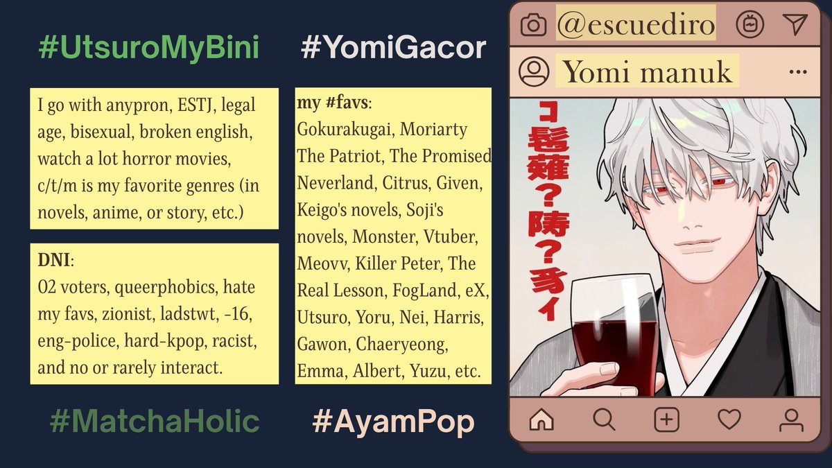 escuediro's tweet photo. Hai #anitwt #manhwatwt #booktwt #mangatwt temenan dong sama gua yang #niche ini. Ketentuan dan kelayakan gua jadi mutual ada di bawah. Tolong jangan follow duluan. Likes and retwts are appreciated. Tolong hype agar gua punya temen 😳. Makasih semua.. https://t.co/wDAC5d4uuU