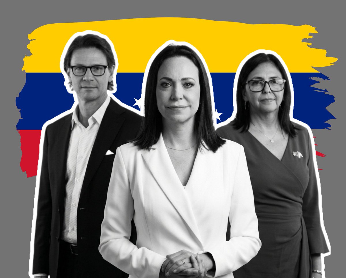 DatosAme24's tweet photo. 🇻🇪#Venezuela — Futuras elecciones presidenciales en Venezuela: Promedio de encuestas (27 sep)

🟦Maria Corina — 64%
🟥Delcy Rodriguez — 10.3%
����Lorenzo Mendoza — 9.5% https://t.co/xigGaINy7x