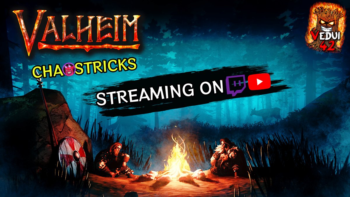 Vedui42's tweet photo. We're starting our #Valheim Stream Multiplayer Playthrough!

Join us! Bring mead and meats!

https://t.co/ggjDfcKQz1 https://t.co/Vae1SmVoWC