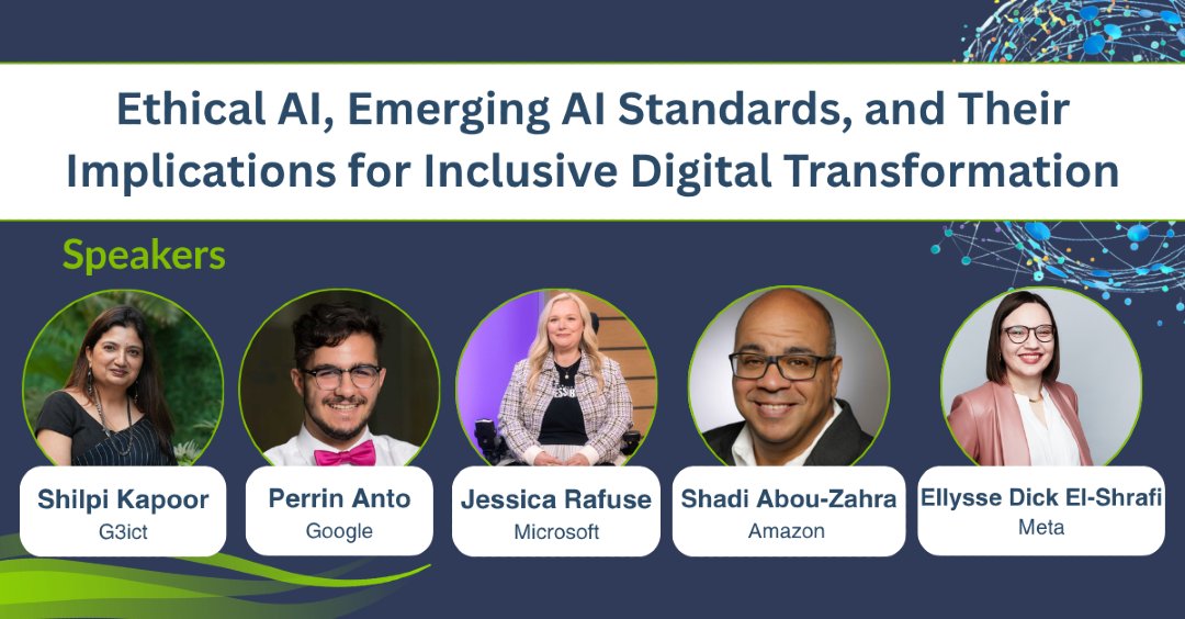 mEnablingSummit's tweet photo. #mEnabling26 Agenda Spotlight | Ethical AI, Emerging AI Standards, and Inclusive Digital Transformation

Register to explore the evolving AI standards and governance practices for assistive technologies and accessible digital products/services: https://t.co/VgSRNDVbUU

#EthicalAI https://t.co/AZhzYylou0
