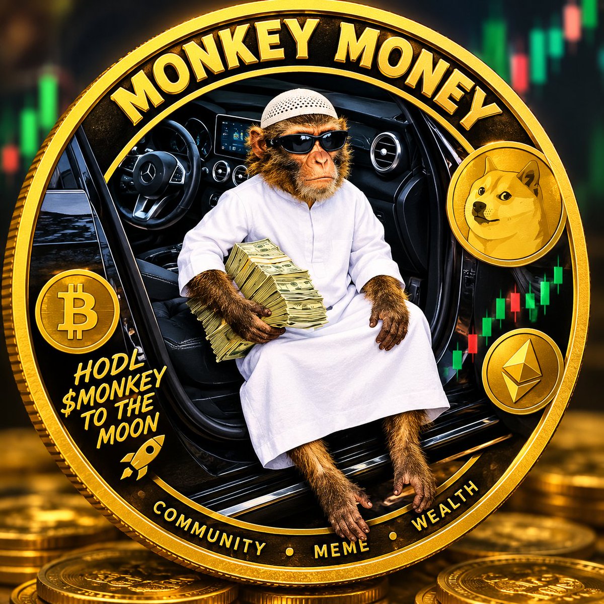 CHusdone86563's tweet photo. 🐒💰 MONKEY MONEY has the car, the cash, and the shades — now we need the crew! 😂🚘 $MONKEY is all about pure meme energy on Solana. No promises, just vibes, laughs, and moon missions. 🚀🌕 HODL that monkey! #CryptoMemes #SolanaVibes https://t.co/Qj9uRApkCs