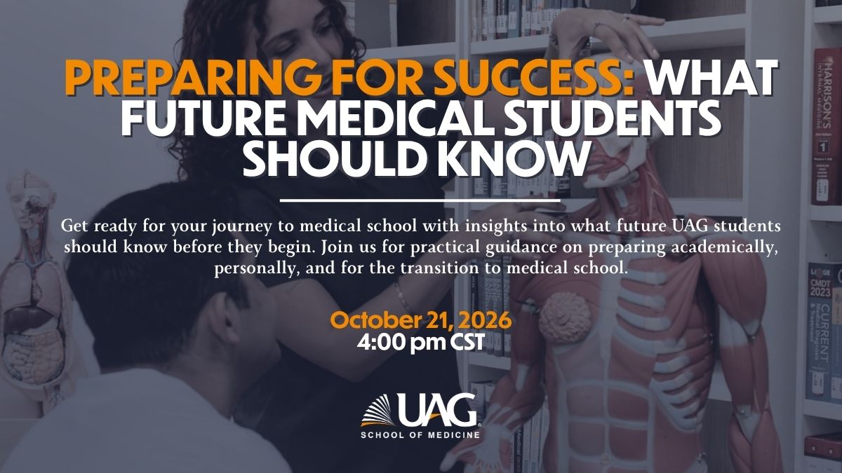 SOMUAG's tweet photo. Ready for medical school? 🩺 Get practical guidance on preparing academically, personally, and for the transition ahead.
Join us October 21 at 4 PM CST.
🔗 Register here: https://t.co/orUXevxBGT
#PreMed #FutureDoctor https://t.co/JsINPiwI78