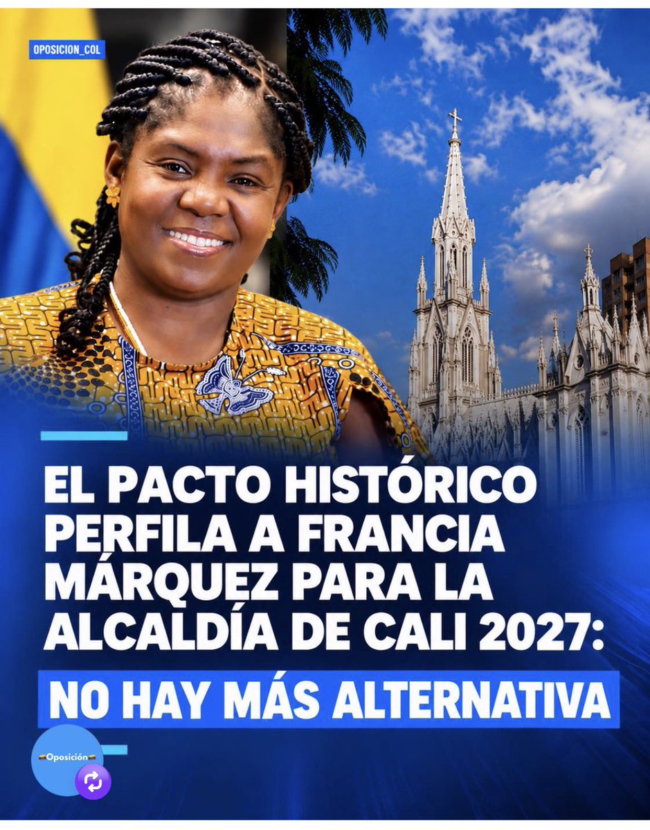dimartillo's tweet photo. Cali se merece respeto. No es posible que el @PactoCol quiera postular para la Alcaldía a @FranciaMarquezM que mostró de sobra su ineptitud como vicepresidenta. Además la @AlcaldiaDeCali no tiene helicóptero. https://t.co/zCv7zrQ5W3