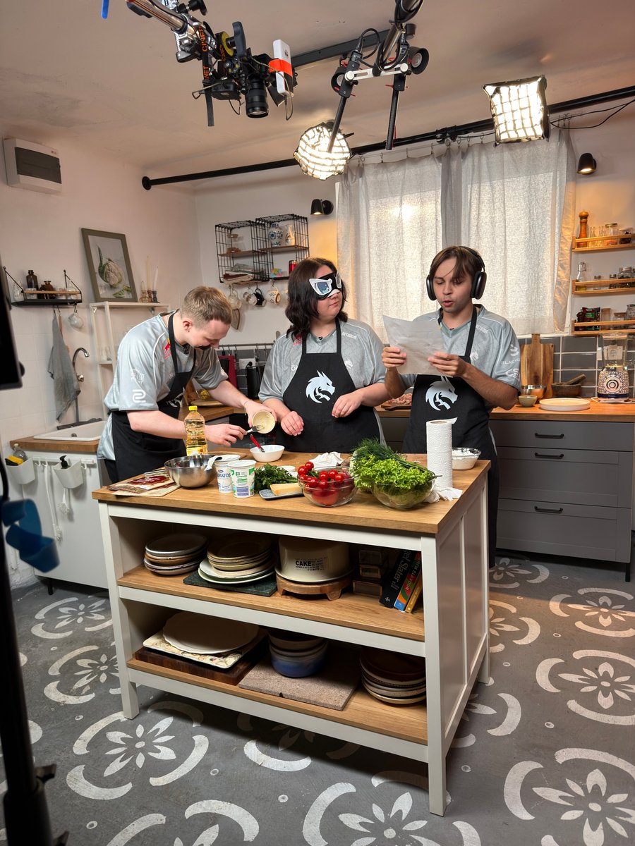 Team__Spirit's tweet photo. The boys cooked up some serious content and even learned a few new moves in the kitchen 🤌

So… any guesses what we’ve got cooking for you? 😏 https://t.co/007lEzvo2J