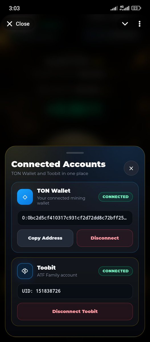 Jobekwachiri's tweet photo. @ai_trading_frx Toobit connected successfully 
With Atffamily https://t.co/0dDaY5vvmj