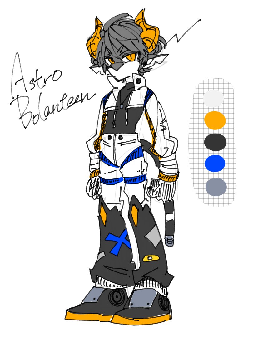 nightwalk4869's tweet photo. 初期案やラフ達
Astroぼらんてぃーん！
今回は宇宙をイメージしたデザイン！
テーマは「誰にも邪魔はさせない！」
ワンマンもあり、駆け上がる感じにしました！
暗闇でもわかるように蛍光色を手足に！尻尾はプラグに！
胸のペンダントに書かれてるメッセージはみんなの想いってことで

#Bolart https://t.co/xSK6n2qnjv