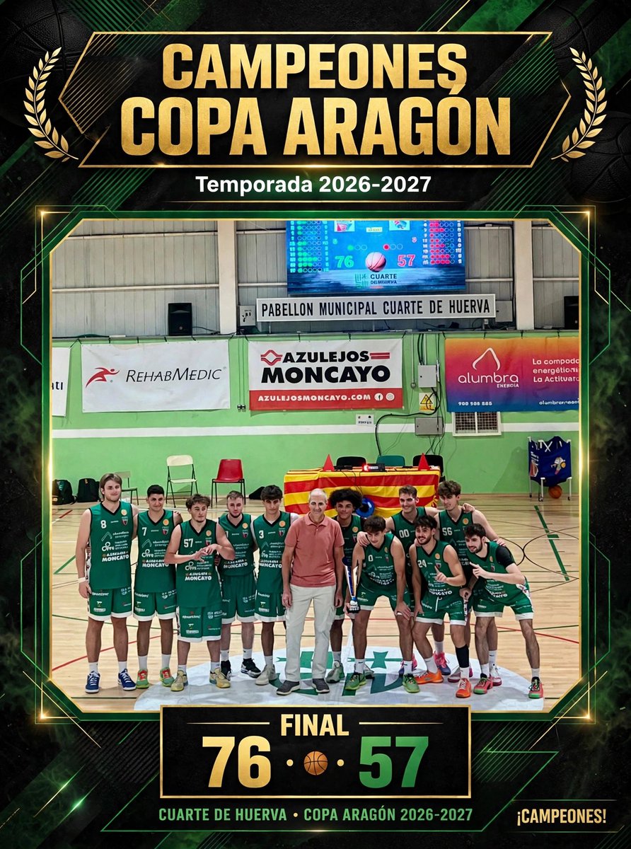 CBCuarte's tweet photo. Campeones de la Copa Aragón🏀💪 https://t.co/XOwtE4vafg