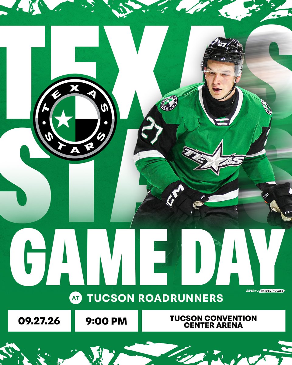 TexasStars's tweet photo. PRESZN: GAME 2 💫

📺 : Watch AHLTV on @FloHockey at https://t.co/PDDZyGD5ER! https://t.co/IIz0htXd5z
